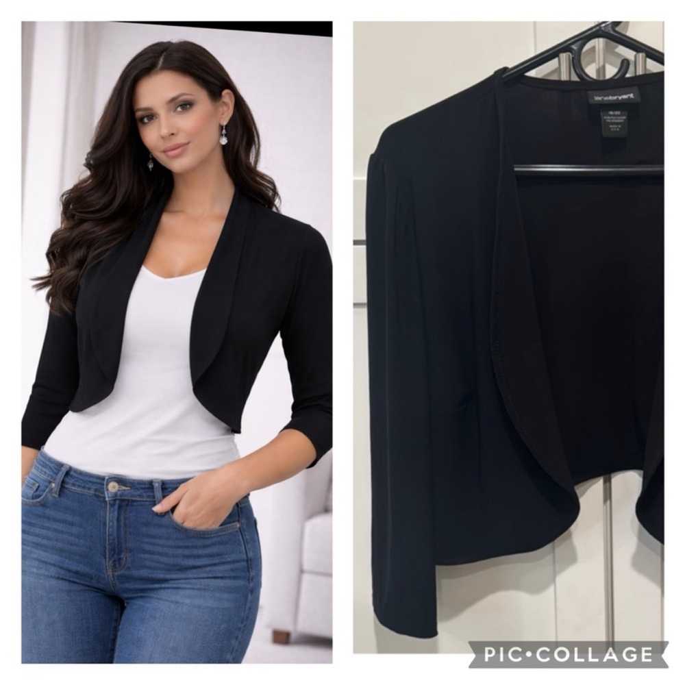 Lane Bryant Black Open-Front Shrug size 18/20